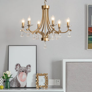 Cuvenara Lustre Laiton Cristal Luxe Postmoderne