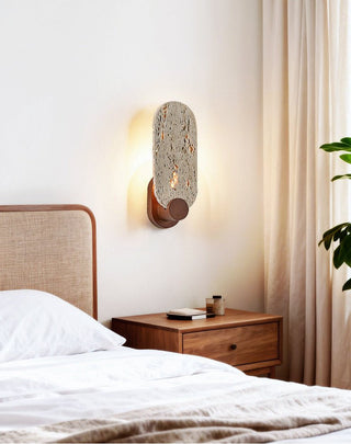 Vesper Travertine Wall Light-Neutral Decor