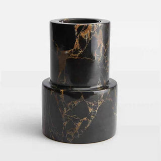Vetra Noir Marble Vase-Neutral Decor