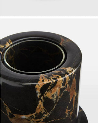 Vetra Noir Marble Vase-Neutral Decor