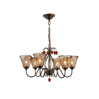 Evzorira Lustre Cristal Verre Industriel Luxe Vintage