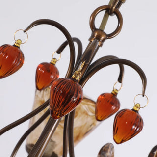 Evzorira Lustre Cristal Verre Industriel Luxe Vintage