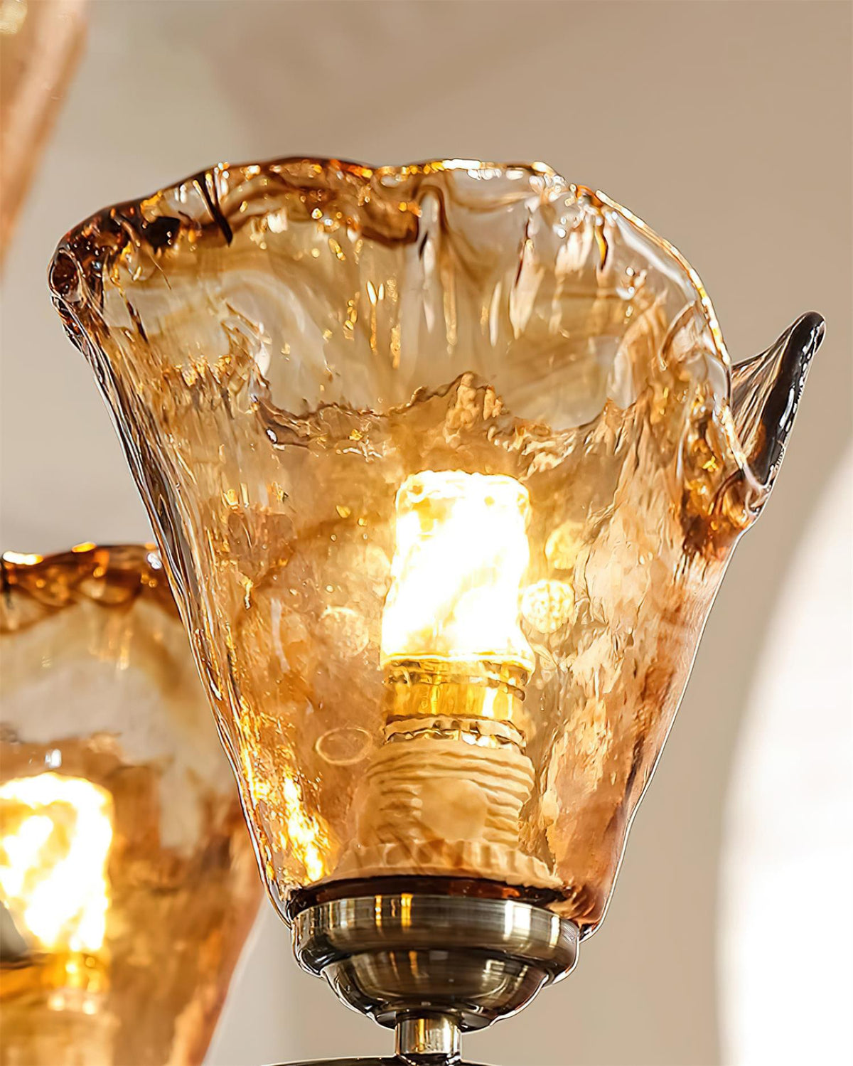 Givona Floral Glass Chandelier-Neutral Decor