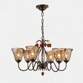 Evzorira Lustre Cristal Verre Industriel Luxe Vintage