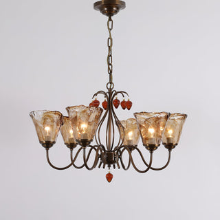 Evzorira Lustre Cristal Verre Industriel Luxe Vintage