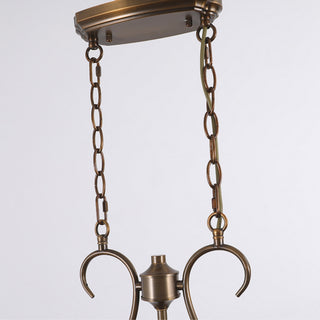 Aloror Suspension Île Laiton Verre Industriel Vintage
