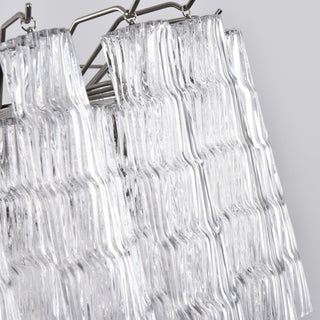 Aurora Lustre Murano Verre Étagé Cascadant Vagues