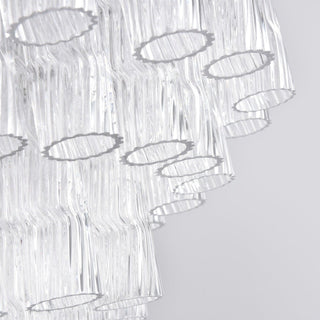 Aurora Lustre Murano Verre Étagé Cascadant Vagues