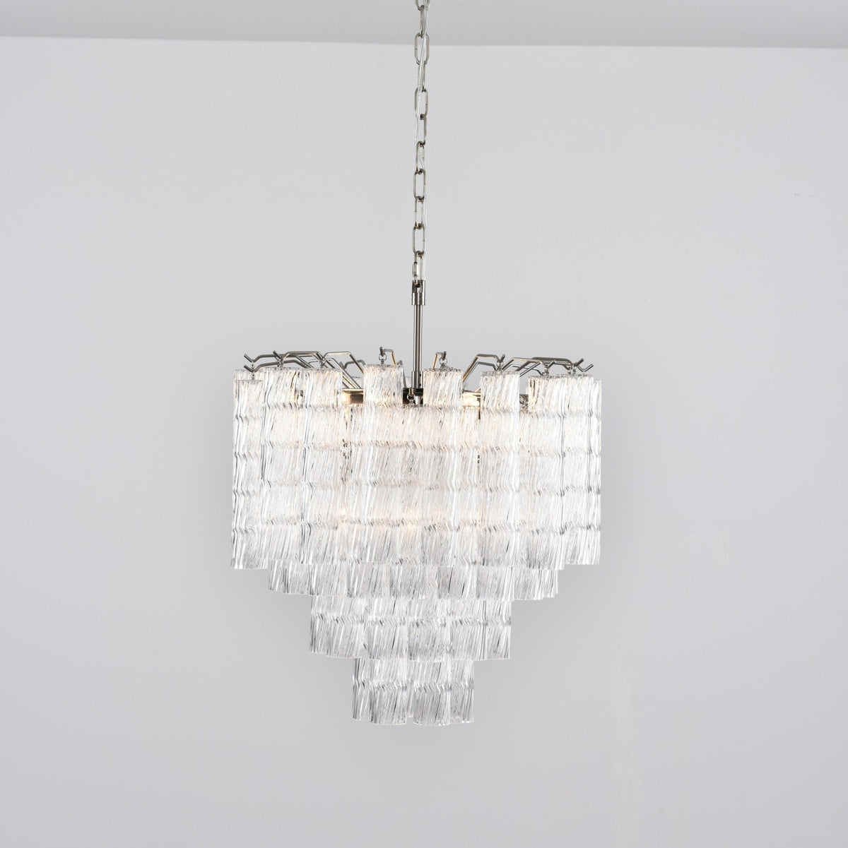 Therona Lustre Murano Verre Étagé Cascadant Vagues