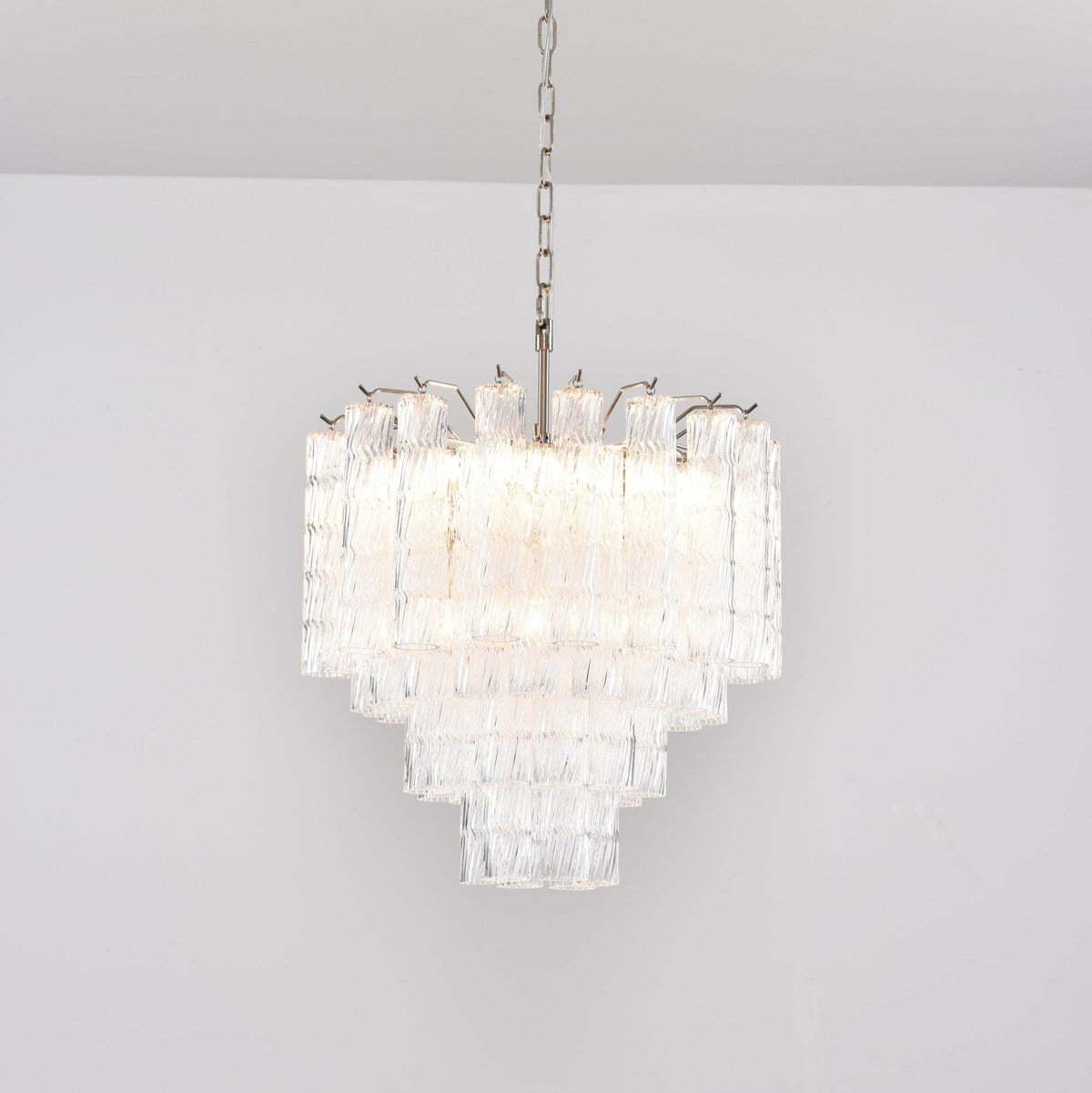 Therona Lustre Murano Verre Étagé Cascadant Vagues