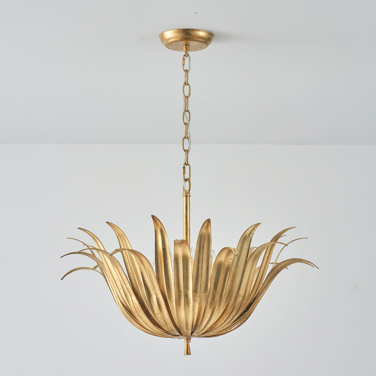 Vicenzio Leaf Pendant Light in a clean white finish.