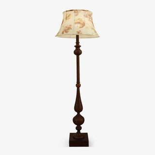 Floren Lampadaire en Bois Et Tissu Classique