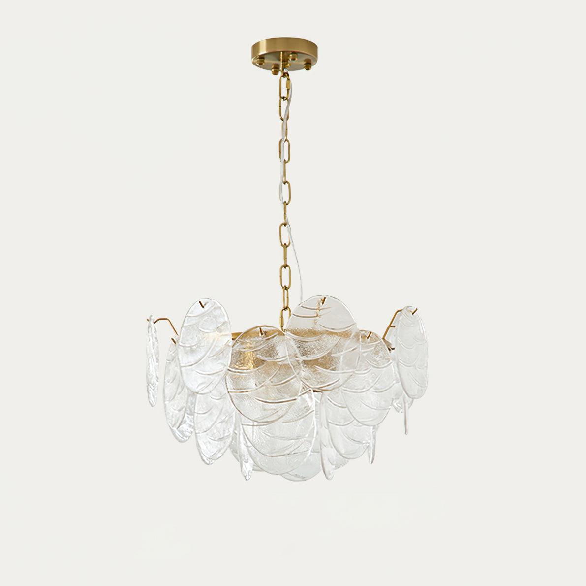 Leaf Lustre Vintage Élégant en Verre