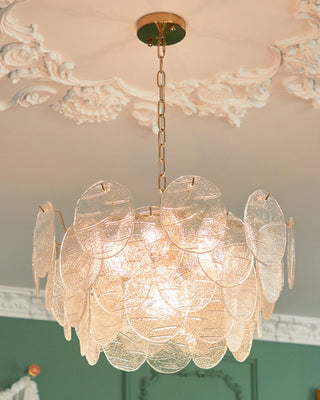 Leaf Lustre Vintage Élégant en Verre