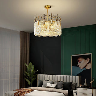 Cashaor Lustre Cristal Laiton Luxe Postmoderne-Luire