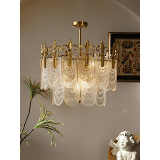 Cashaor Lustre Cristal Laiton Luxe Postmoderne-Luire