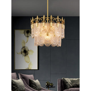 Cashaor Lustre Cristal Laiton Luxe Postmoderne-Luire