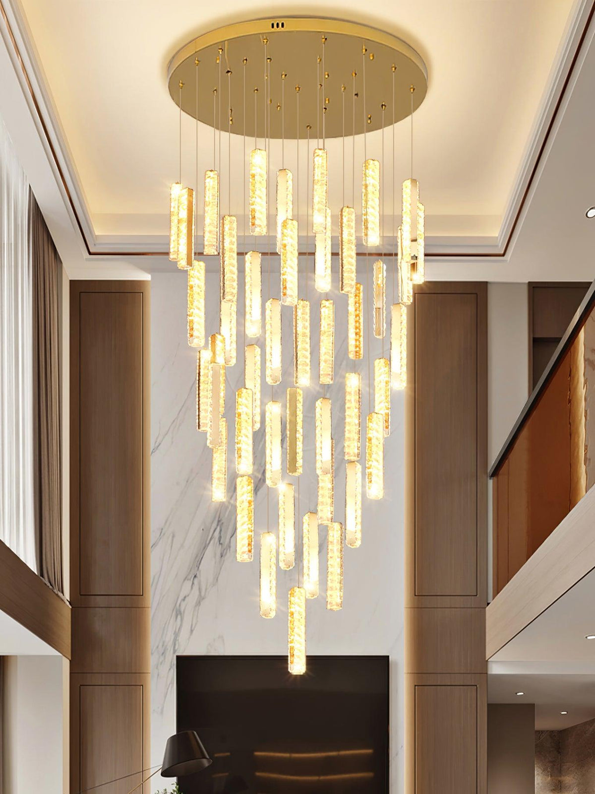 Iselenna Lustre Villa Forci Suspension Argentée Moderne
