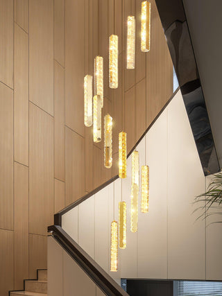 Lustra Lustre Villa Forci Suspension Argentée Moderne