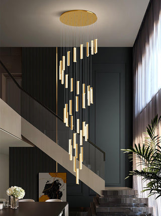 Lustra Lustre Villa Forci Suspension Argentée Moderne