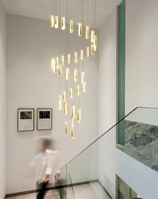 Lustra Lustre Villa Forci Suspension Argentée Moderne