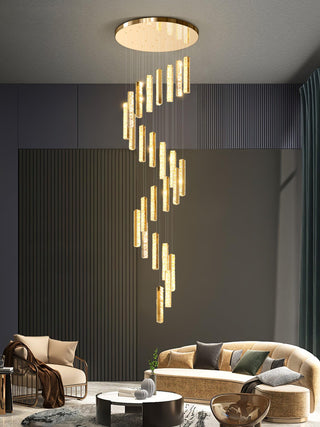 Lustra Lustre Villa Forci Suspension Argentée Moderne
