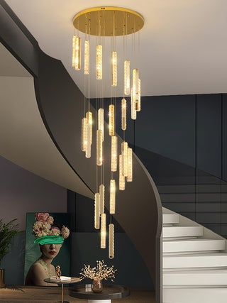 Lustra Lustre Villa Forci Suspension Argentée Moderne
