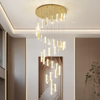 Lustra Lustre Villa Forci Suspension Argentée Moderne
