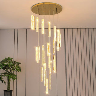Lustra Lustre Villa Forci Suspension Argentée Moderne