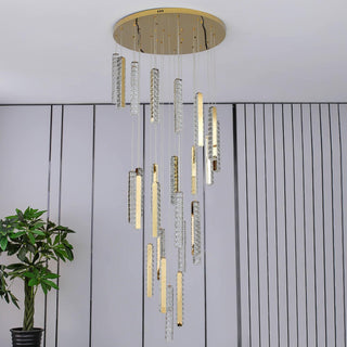 Lustra Lustre Villa Forci Suspension Argentée Moderne