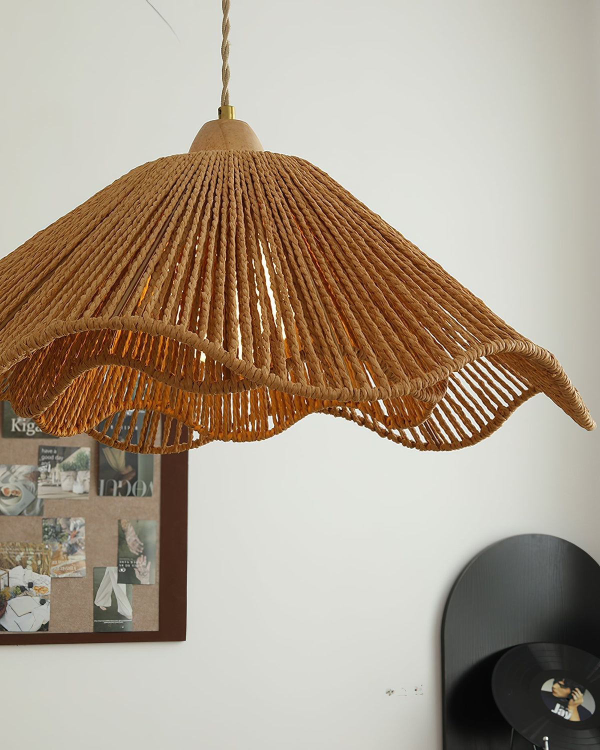Vilna Pendant Light shown in a kitchen setting above an island.
