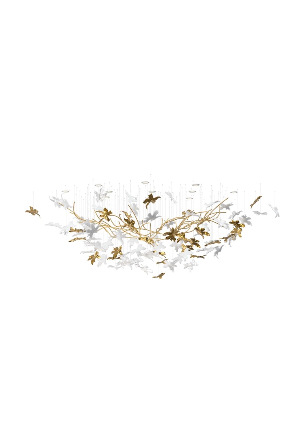 Arinan Lustre Élégant en Verre Floral