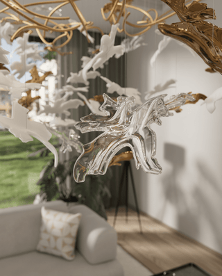 Arinan Lustre Élégant en Verre Floral