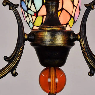 Tiffany Vintage LED Lustre Verre Salon/Chambre À Coucher