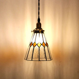 Tiffany Suspension Luminaire LED Vintage Métal/Verre Chambre/Salon