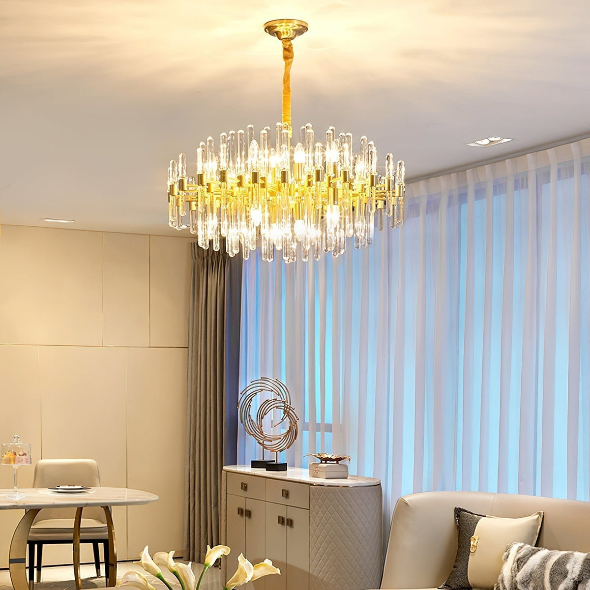 Rilenae Lustre en Laiton Antique de Luxe