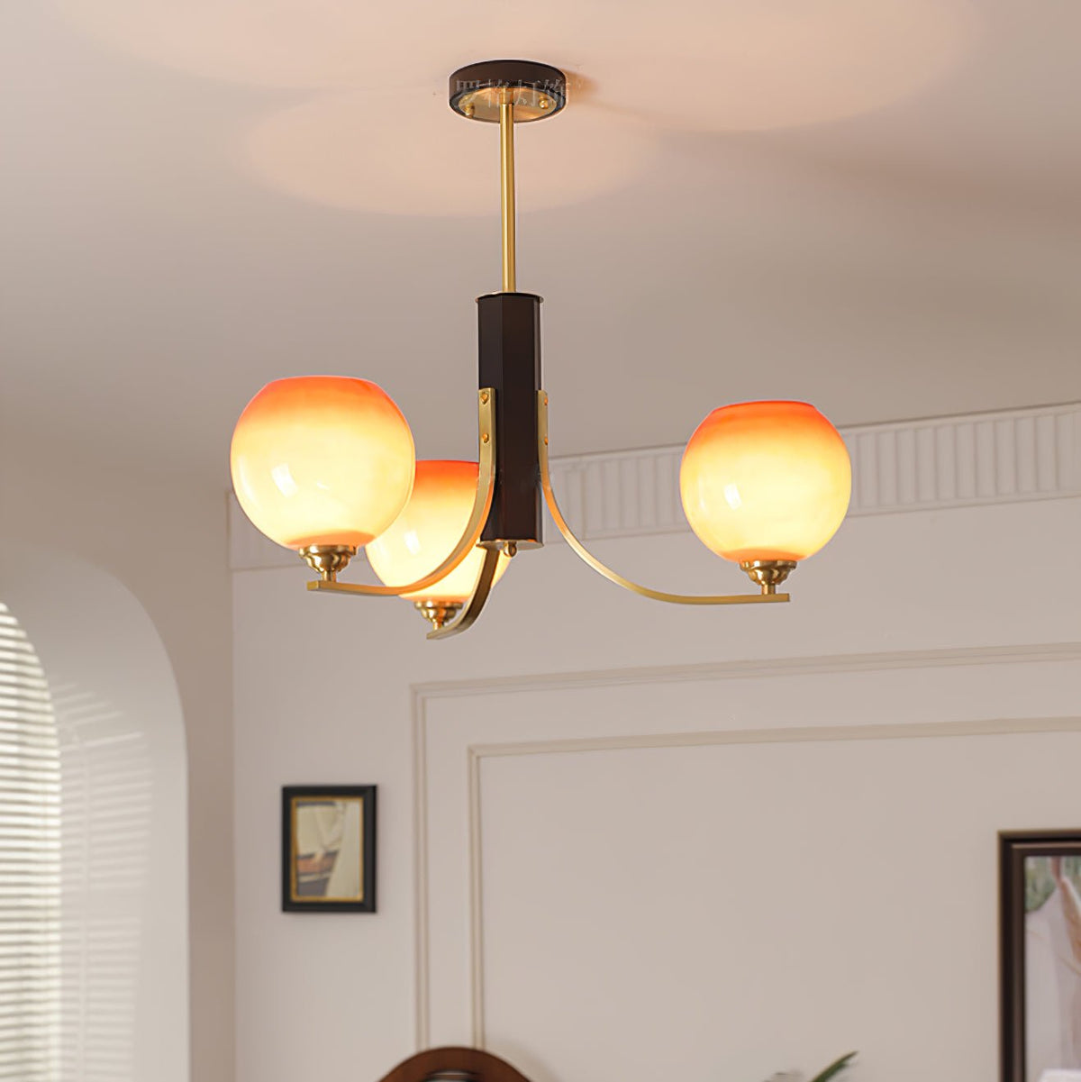 Cedio Lustre Vintage Caramel Globe