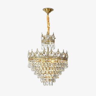 Lustra Suspension Lampe Gouttelettes de Cristal Vintage