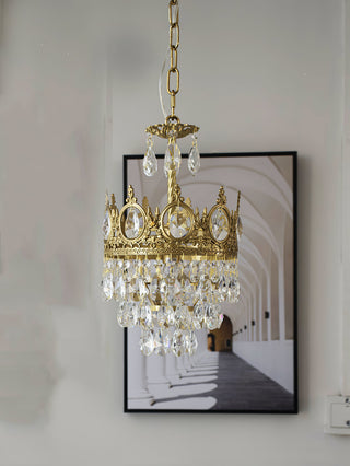 Lustra Suspension Lampe Gouttelettes de Cristal Vintage