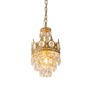 Lustra Suspension Lampe Gouttelettes de Cristal Vintage