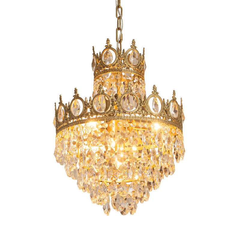 Kellessa Suspension Lampe Gouttelettes de Cristal Vintage