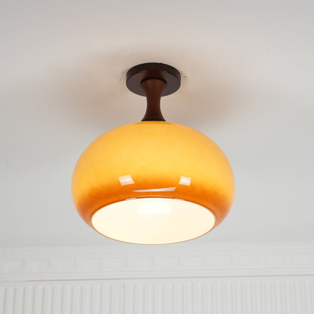 Liora Amber Glass Ceiling Light-Neutral Decor