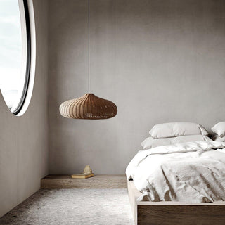 Solvice Vintage Rotin Pendentif Lampe