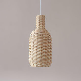 Solvice Vintage Rotin Pendentif Lampe