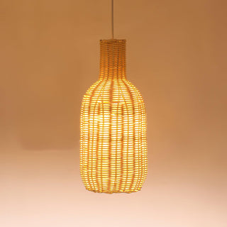 Solvice Vintage Rotin Pendentif Lampe