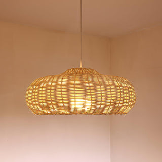 Solvice Vintage Rotin Pendentif Lampe