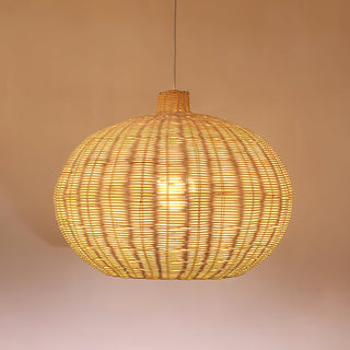 Solvice Vintage Rotin Pendentif Lampe