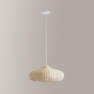 Solvice Vintage Rotin Pendentif Lampe