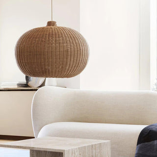 Solvice Vintage Rotin Pendentif Lampe
