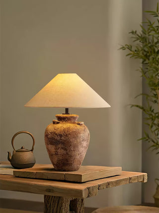 Mirisaya Lampe de Table Vintage en Tissu